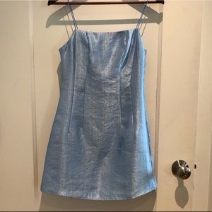 Topshop baby blue 90s mini dress